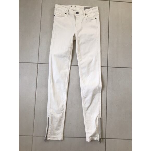 AllSaints Stretch Mast Ankle Zip Low Rise Skinny Denim Jeans - Picture 1 of 12